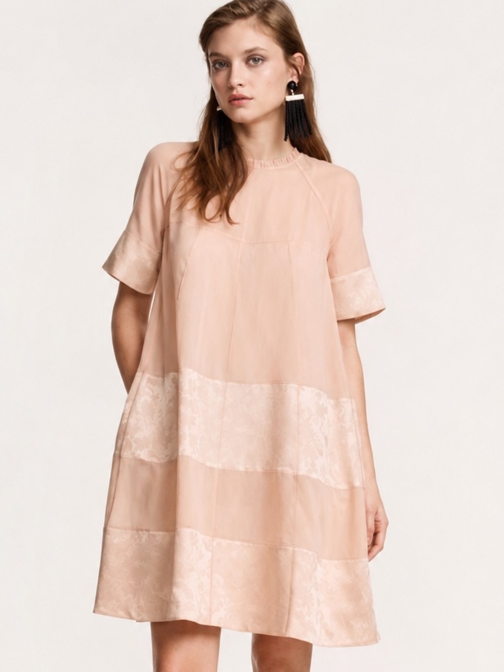 H&M Conscious Collection 2016 Exclusive Trapeze Novelty Deer Swan Print Dress 10